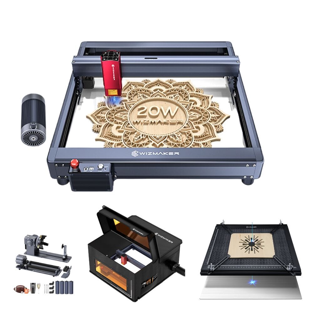 WIZMAKER L1 20W Laser Engraver Cutting Machine with Air Assist