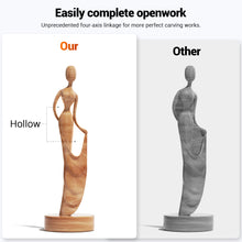 Comparison of the project done with and without 4th Axis of WizMaker Artisan 01 CNC machine