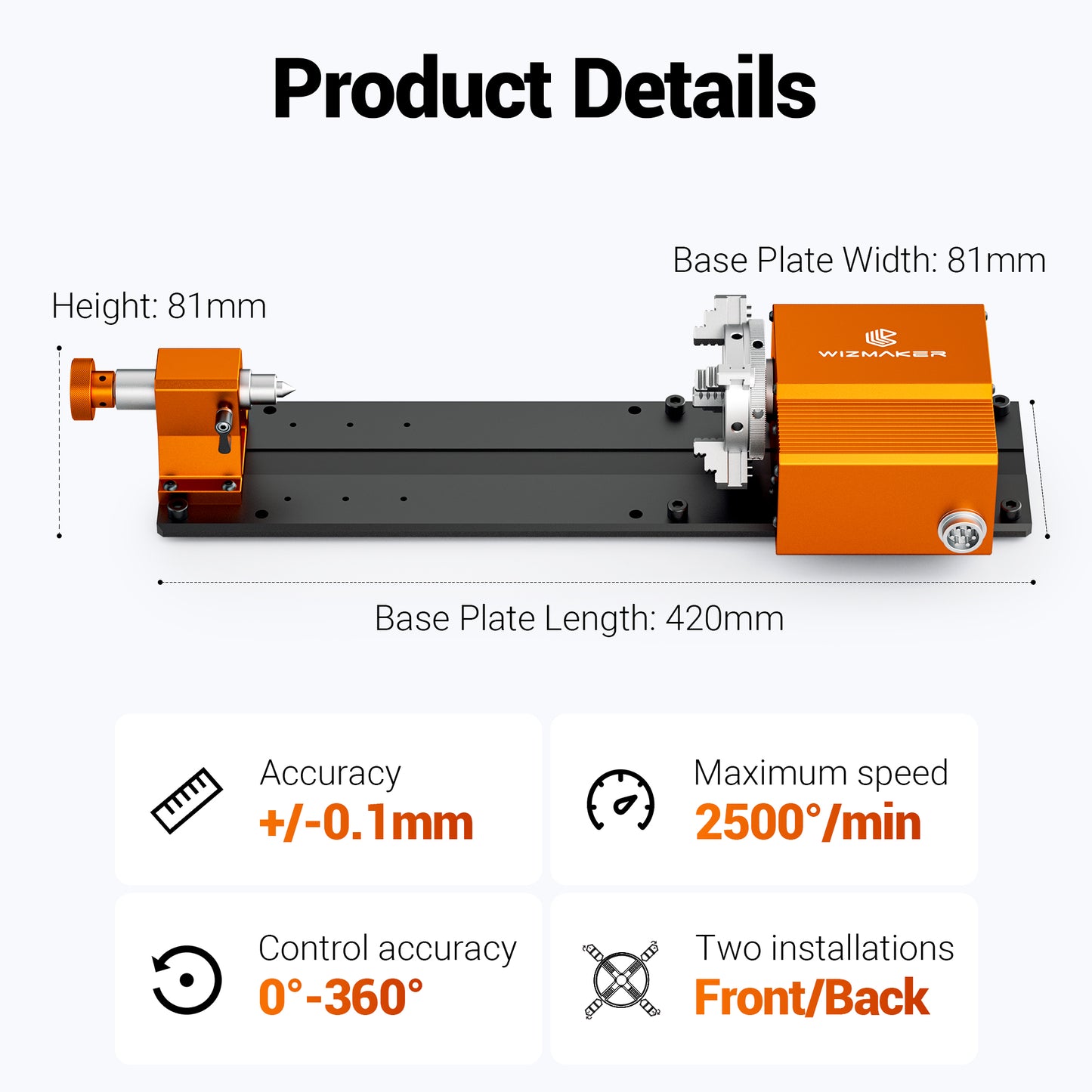 Product details of a 4th Axis Controller for WizMaker Artisan 01 CNC machine