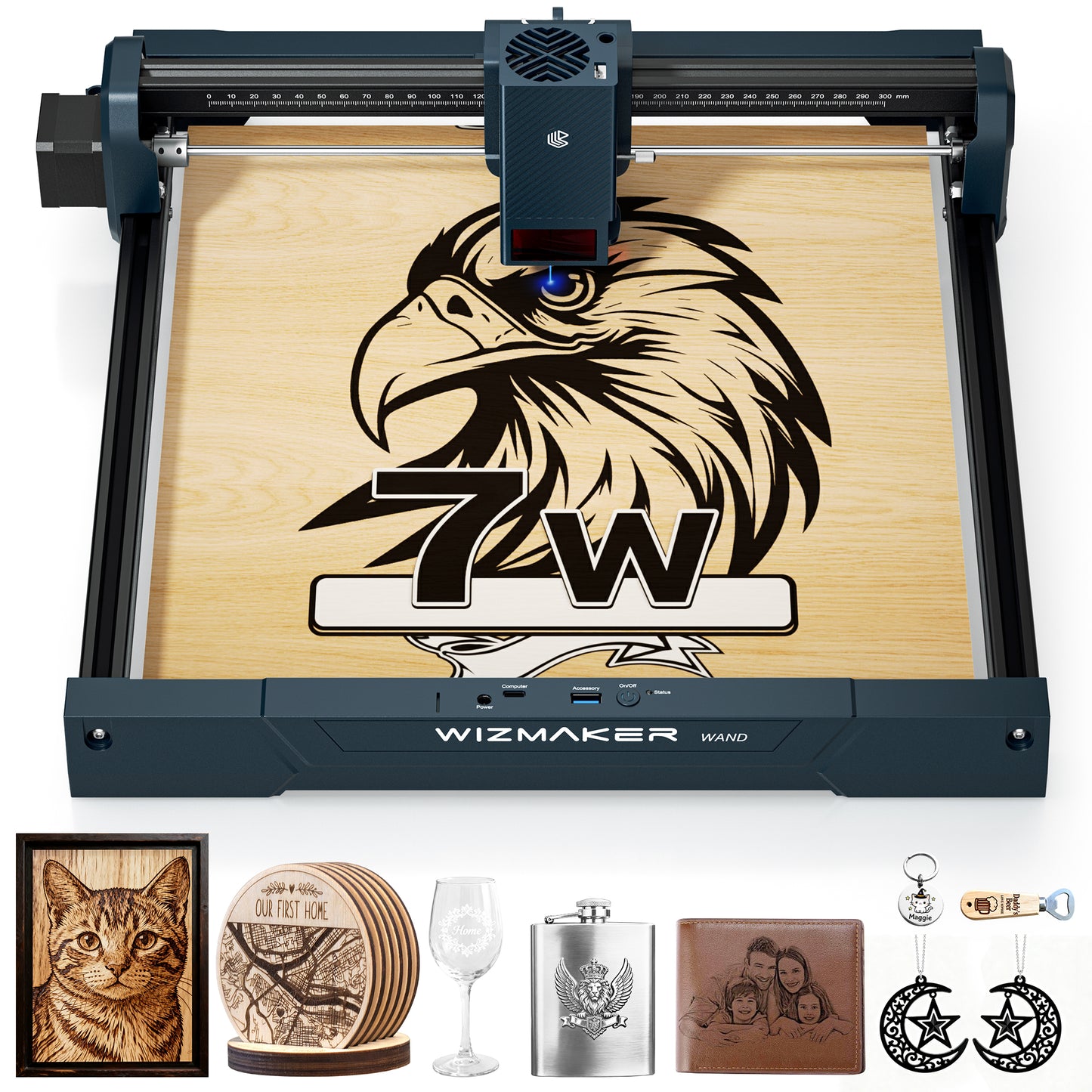 WizMaker WAND 7W Laser Engraver