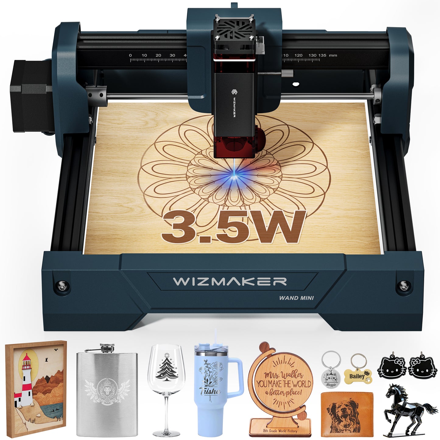 WizMaker WAND Mini 3.5W Laser Engraver