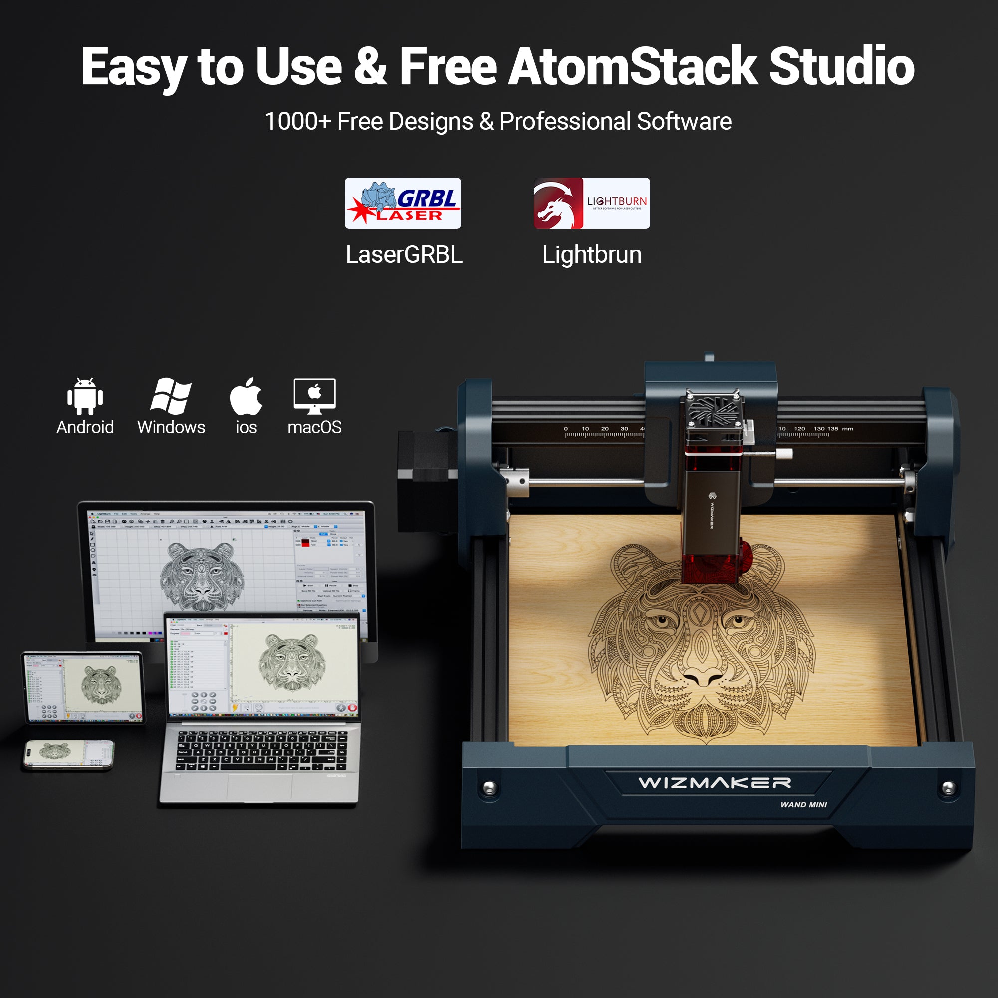 WizMaker WAND Mini 2.5W Laser Engraver – WIZMAKER