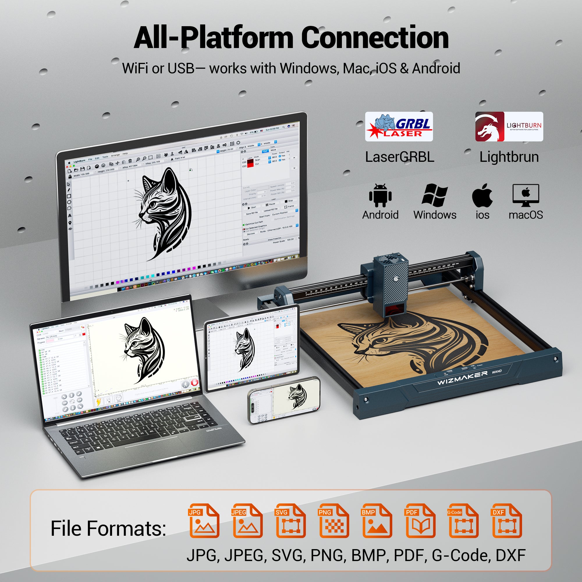 WizMaker WAND 7W Laser Engraver – WIZMAKER