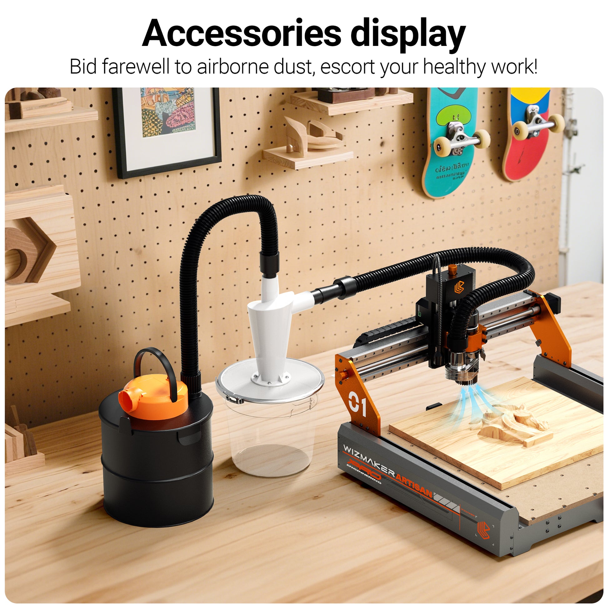 WizMaker Dust Collector for Artisan 01 CNC Machine