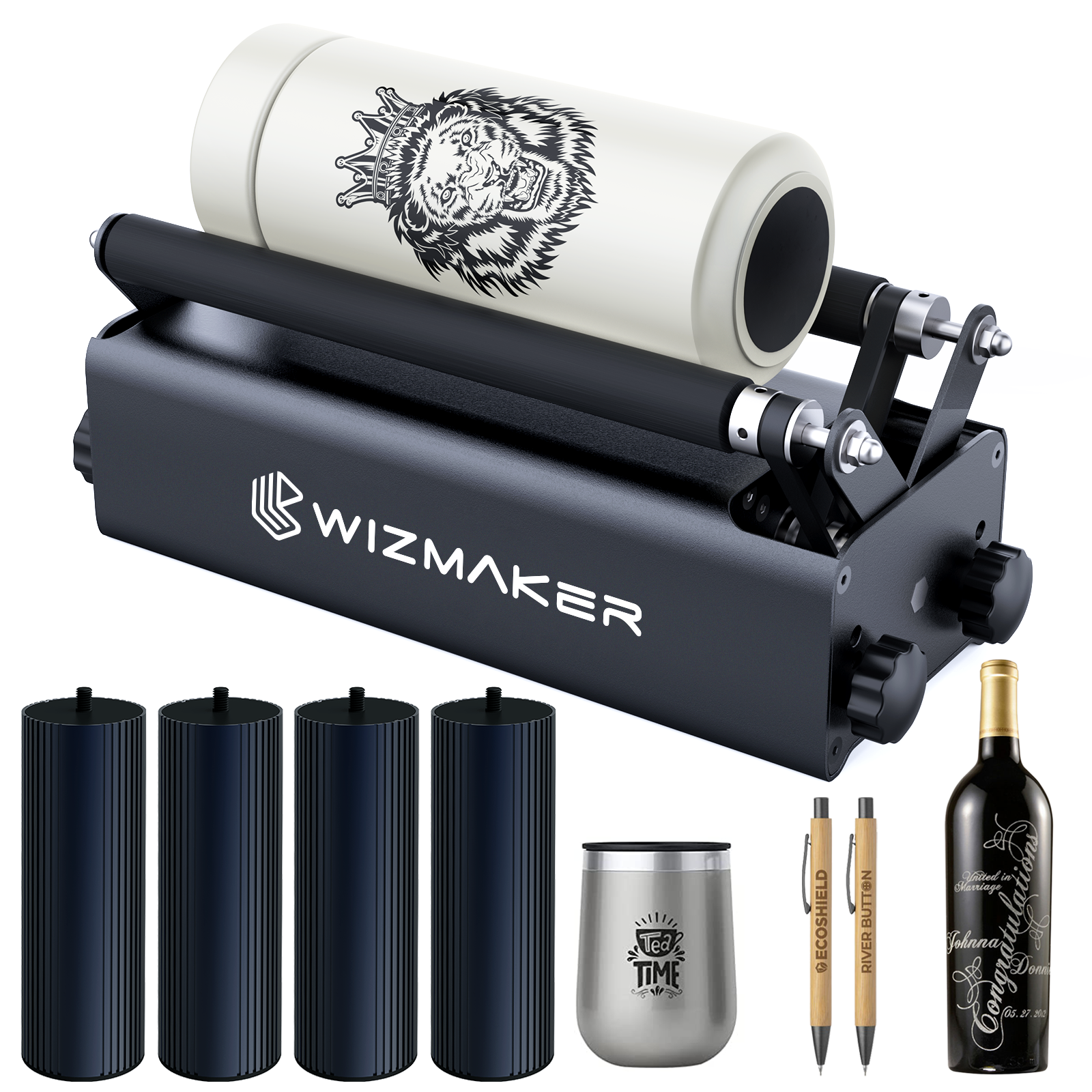 Wizmaker L1-36 +Air Assist +Rotary +Honeycomb +Enclosure +Air Purifier