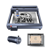 WIZMAKER L1 12W LASER ENGRAVER CUTTING MACHINE WITH AIR ASSIST & 381*283MM HONEYCOMB WIZMAKER US Plug Gray 