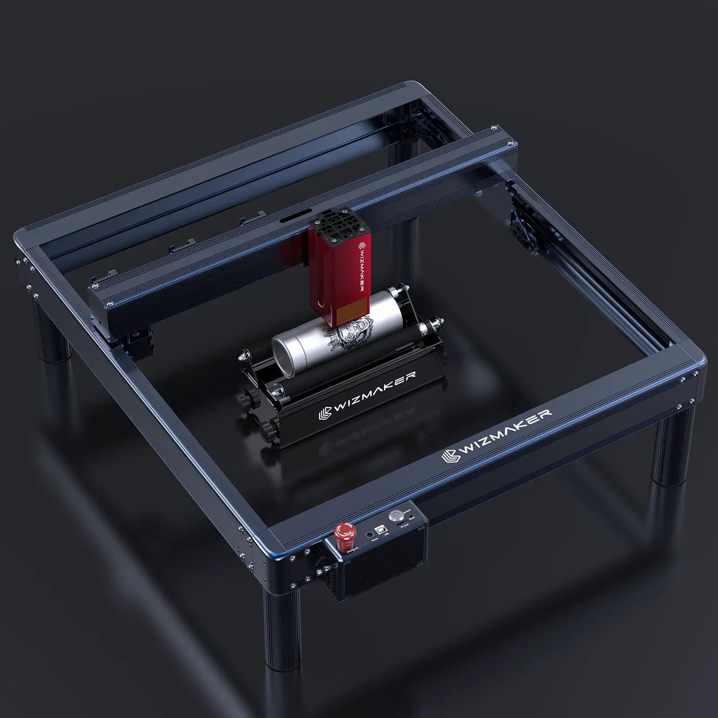 WIZMAKER Automatic Rotary Roller 24W for Laser Machine WIZMAKER 