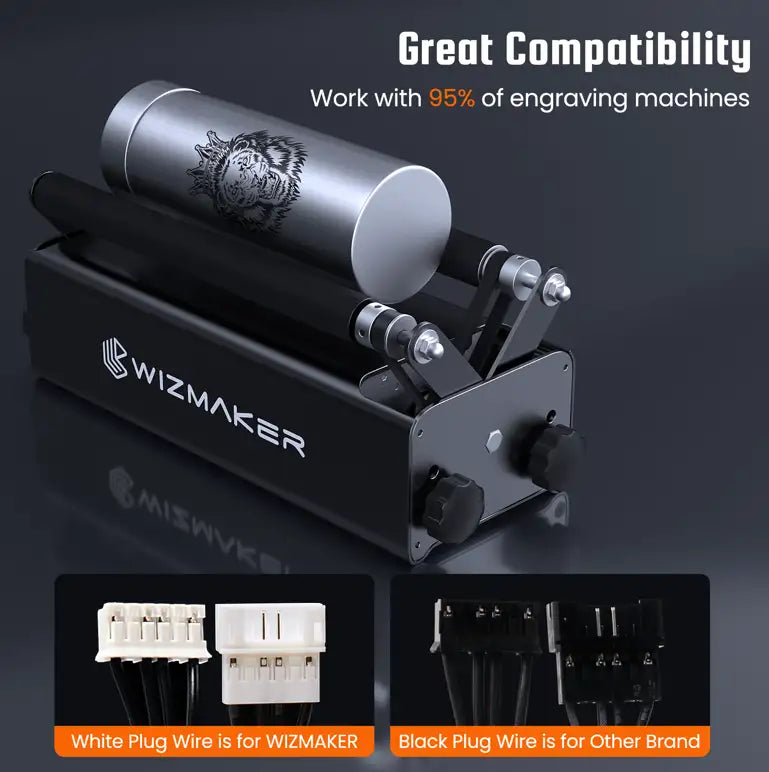 WIZMAKER Automatic Rotary Roller 24W for Laser Machine WIZMAKER 