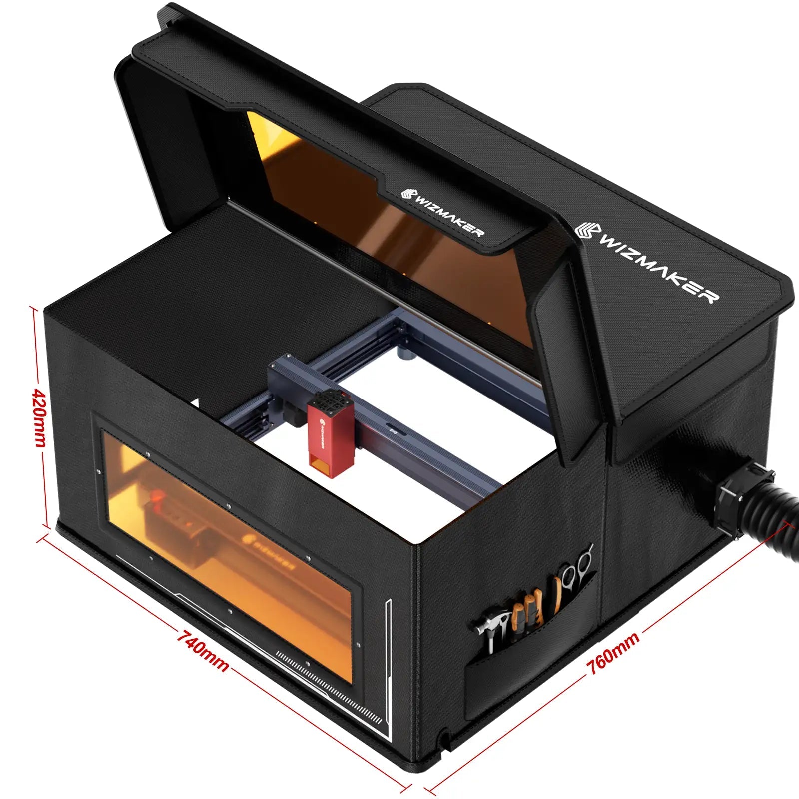 WIZMAKER Enclosure Foldable Dust-Proof Cover for Most Laser Engravers WIZMAKER 