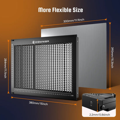WIZMAKER Honeycomb-Laser Bed with Fixture 381*283mm WIZMAKER 