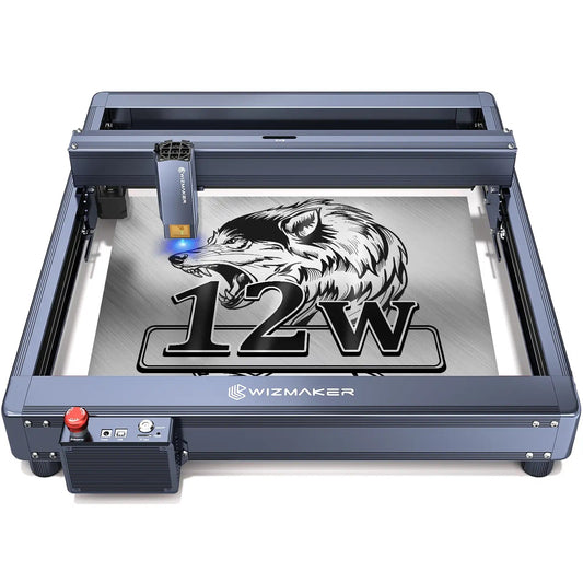 WIZMAKER L1 12W Laser Engraver Cutting Machine WIZMAKER Gray EU Plug 