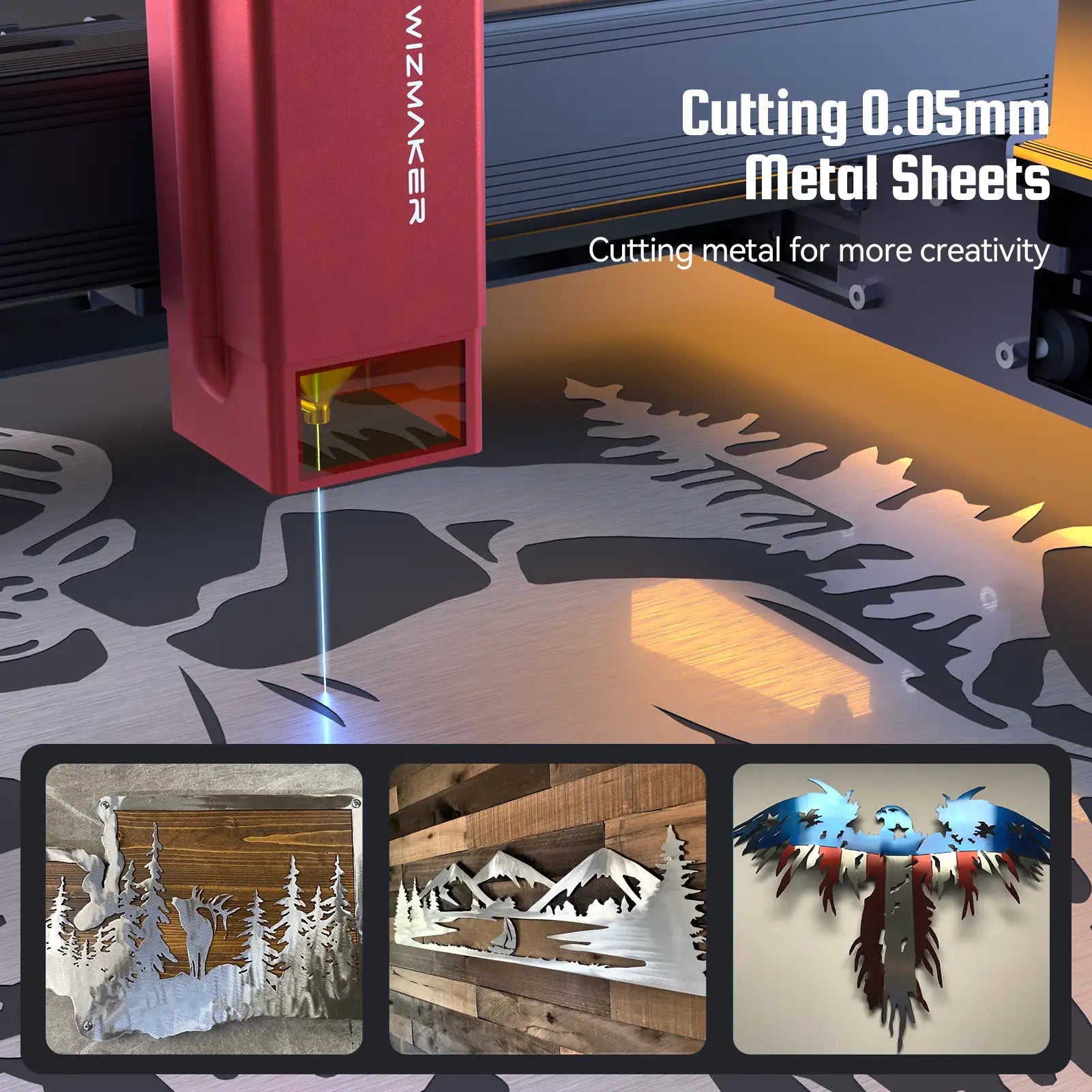 WIZMAKER L1 20W Laser Engraver Cutting Machine with Air Assist WIZMAKER 