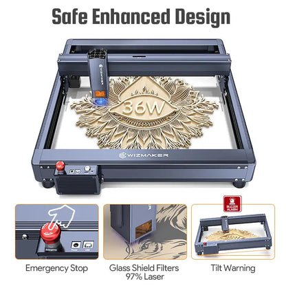 WIZMAKER L1 36W Laser Engraver Cutting Machine WIZMAKER 