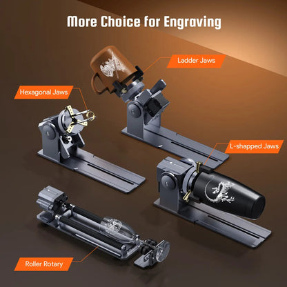 WIZMAKER Multi-Function Chuck and Roller Rotary for Most Laser Machine WIZMAKER 